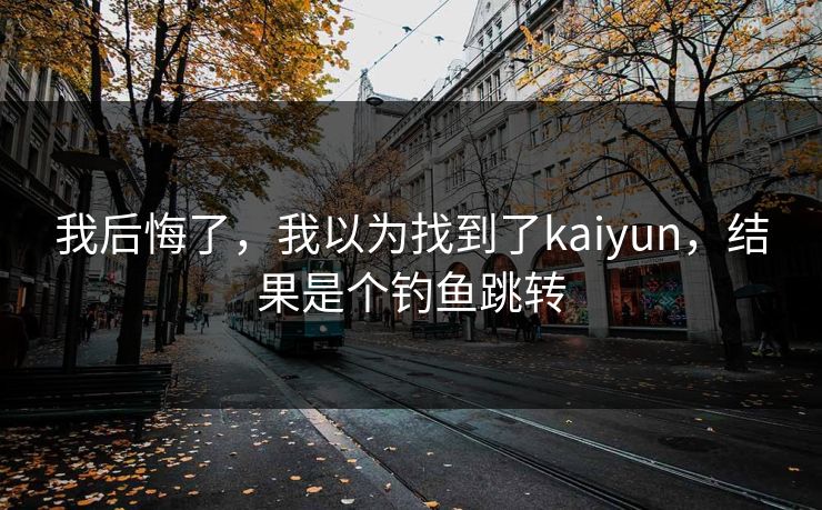 我后悔了，我以为找到了kaiyun，结果是个钓鱼跳转