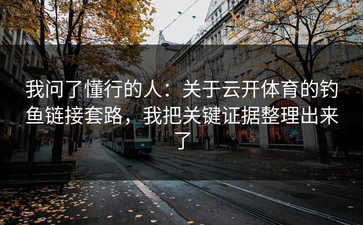 我问了懂行的人:关于云开体育的钓鱼链接套路,我把关键证据整理出来了 我问了懂行的人:关于云开体育的钓鱼链接套路,我把关键证据整理出来了